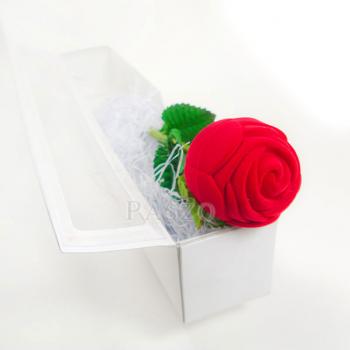 กล่องใส่แหวน วานเลนไทน์ ดอกกุหลาบก้านและใบ #8