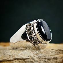 แหวนนิหร่า แหวนผู้ชายเงินแท้ แหวนไพลิน บ่าฝังเพชร แหวนเงินแท้ 925 แหวนผู้ชาย แหวนผู้ชายนิหร่า