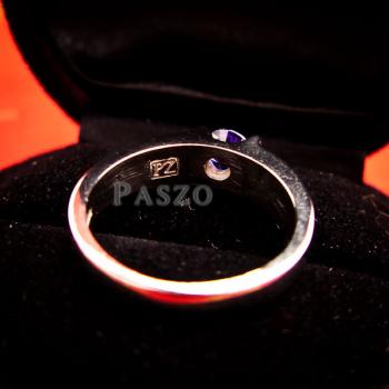 แหวนพลอยอะเมทิสต์ สีม่วง แหวนเงิน #5