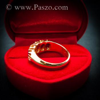 แหวนพลอยทับทิม แหวนทอง พลอยสีแดง #8