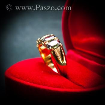 แหวนทอง แหวนพลอยเขียวส่อง แหวนแถว #6