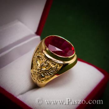แหวนทับทิม แหวนทอง90 ลายพญาครุฑ #4