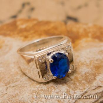 แหวนผู้ชาย แหวนผู้ชายไพลิน พลอยสีน้ำเงิน #1