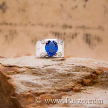 แหวนผู้ชาย แหวนผู้ชายไพลิน พลอยสีน้ำเงิน #7