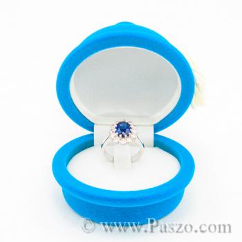 กล่องใส่แหวน ขวดน้ำหอม กำมะหยี่สีฟ้า #3