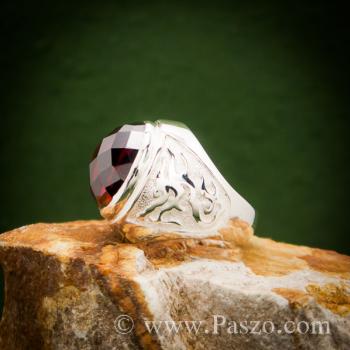 แหวนพลอยโกเมน แหวนมังกร พลอยสีแดงก่ำ #2