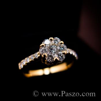 แหวนเพชร แหวนทองแท้ แหวนดอกพิกุล #1