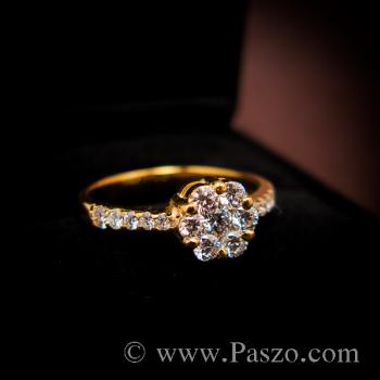 แหวนเพชร แหวนทองแท้ แหวนดอกพิกุล #5