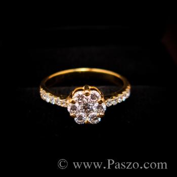 แหวนเพชร แหวนทองแท้ แหวนดอกพิกุล #7