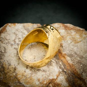 แหวนบุษราคัม แหวนผู้ชายทองแท้ แหวนทรงมอญ #5