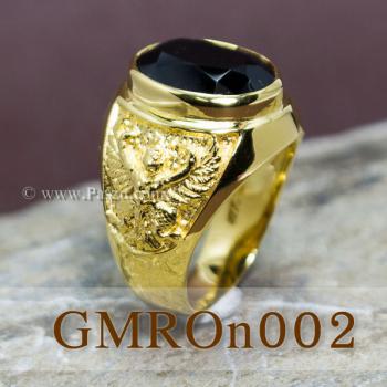 แหวนครุฑ แหวนผู้ชายทอง ฝังนิล #1