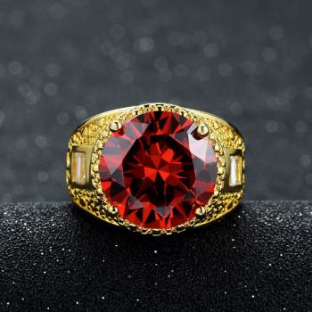 แหวนพลอยโกเมน พลอยสีแดง แหวนผู้ชาย #2