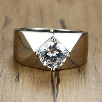 แหวนเพชร แหวนผู้ชาย แหวนสแตนเลส #1
