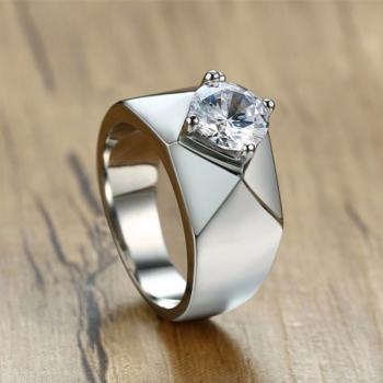 แหวนเพชร แหวนผู้ชาย แหวนสแตนเลส #2