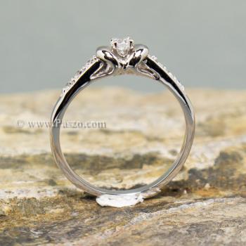 แหวนเพชร แหวนผู้หญิง แหวนเงินแท้ #5
