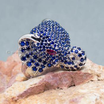 แหวนช้าง แหวนพลอยไพลิน พลอยสีน้ำเงิน #4