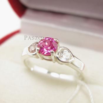 แหวนสีชมพู แหวนโทพาซ แหวนเงินแท้ #2