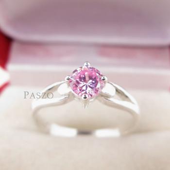 แหวนพลอยสีชมพู แหวนโทพาซสีชมพู PinkTopaz #1