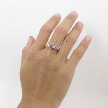 แหวนพลอยสีชมพู แหวนโทพาซสีชมพู PinkTopaz #7