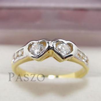 แหวนเพชร แหวนหัวใจ แหวนทองชุบ #2