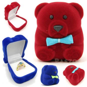 กล่องใส่แหวน รูปหมีเล็ก กล่องกำมะหยี่ #1