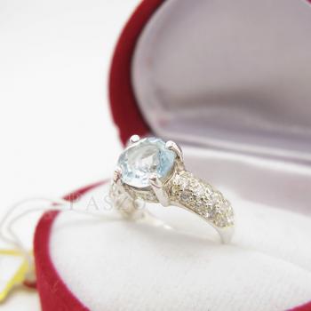 แหวนพลอยอะความารีน แหวนคลาสสิก พลอยสีน้ำทะเล #4