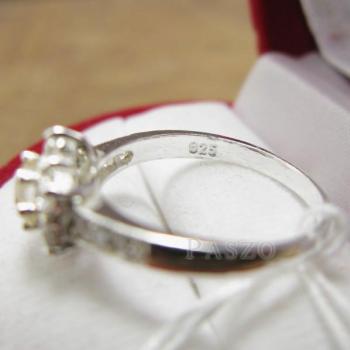 แหวนเพชร แหวนดอกพิกุล แหวนเงินฝังเพชร #4