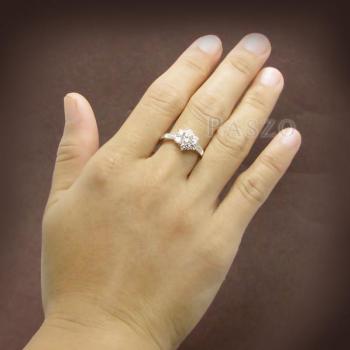 แหวนเพชร แหวนดอกพิกุล แหวนเงินฝังเพชร #5