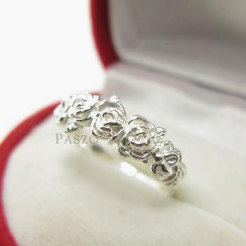 แหวนกุหลาบ แหวนมงกุฏดอกกุหลาบ แหวนเงินแท้ #6