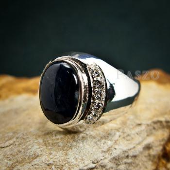 แหวนนิหร่า แหวนผู้ชายเงินแท้ แหวนไพลิน #3