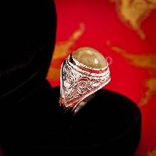 แหวนไพฑูรย์ แหวนผู้ชายเงินแท้ แหวนมอญ แกะลายไทย แหวนผู้ชาย
