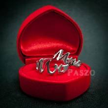 แหวนคู่ Mr และ Mrs  แหวนเงินคู่ชุบทองคำขาว  แหวนตัวอักษร