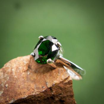 แหวนมรกต แหวนเงิน แหวนพลอยสีเขียว #8
