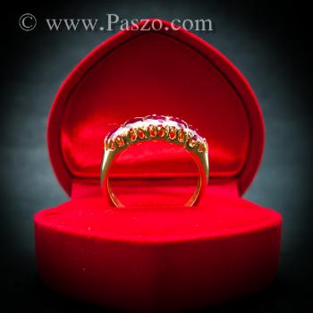 แหวนพลอยทับทิม แหวนทอง พลอยสีแดง #7
