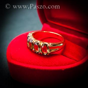 แหวนทอง แหวนพลอยเขียวส่อง แหวนแถว #3