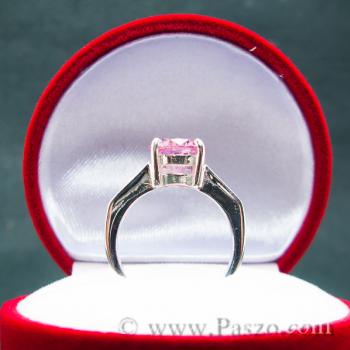 แหวนพลอยสีชมพู แหวนเงินแท้ พิงค์โทพาซ #4