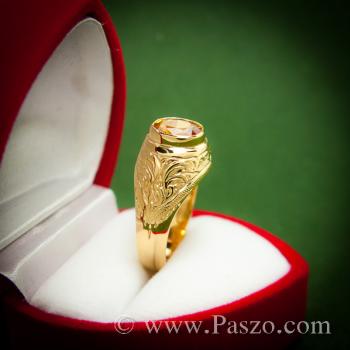 แหวนผู้ชายบุษราคัม แหวนทองผู้ชาย แหวนมอญ #8