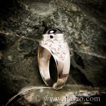 แหวนผู้ชาย แหวนทรงมอญเล็ก แกะลาย #5