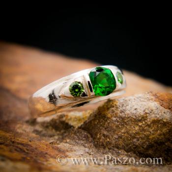 แหวนมรกต แหวนพลอยสีเขียว แหวนเงินแท้ #3