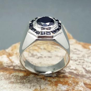 แหวนนิล แหวนหน้าแปดเหลี่ยม แหวนนิลผู้ชาย #2