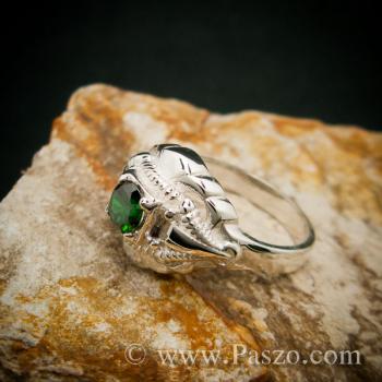 แหวนมรกต แหวนเงินแท้ แหวนพลอยสีเขียว #4
