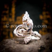 แหวนพญานาค แหวนเงินแท้ พญานาค งูใหญ่ แหวนปีมะโรง ขดรอบพันนิ้ว