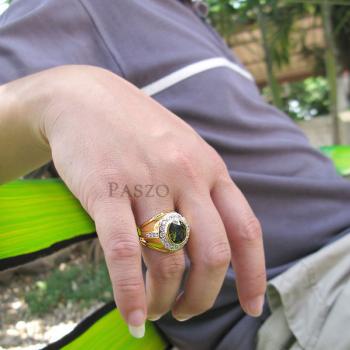แหวนผู้ชาย แหวนพลอยเขียวส่อง แหวนกรีนการ์เนต #3