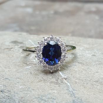 แหวนไพลิน แหวนพลอยสีน้ำเงิน หนามเตยถี่ #6