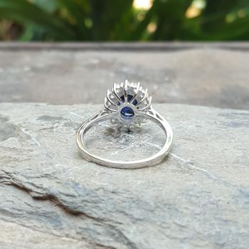 แหวนไพลิน แหวนพลอยสีน้ำเงิน หนามเตยถี่ #9