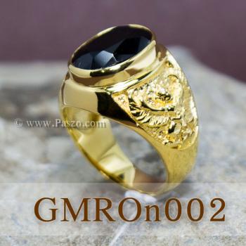 แหวนครุฑ แหวนผู้ชายทอง ฝังนิล #2