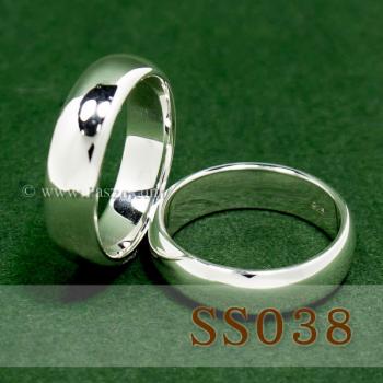 แหวนคู่รัก แหวนเงินเกลี้ยง กว้าง6มิล #5