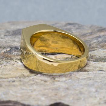 แหวนพลอยสีเหลือง บุษราคัม แหวนทองชุบ #6