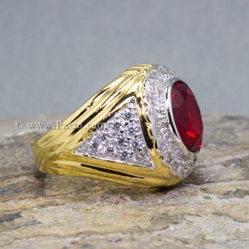 แหวนผู้ชาย พลอยสีแดง ทับทิม #2