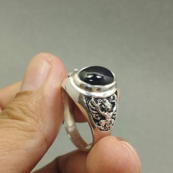 แหวนครุฑ แหวนนิลผู้ชาย แหวนรุ่นเล็ก #5